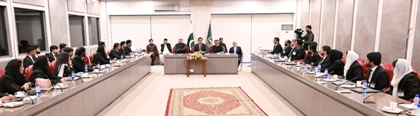 Islamabad, 28.07.2026: Speaker National Assembly Sardar Ayaz Sadiq met with delegation of lawyers from the Hyderabad High Court Bar Association at Parliament House